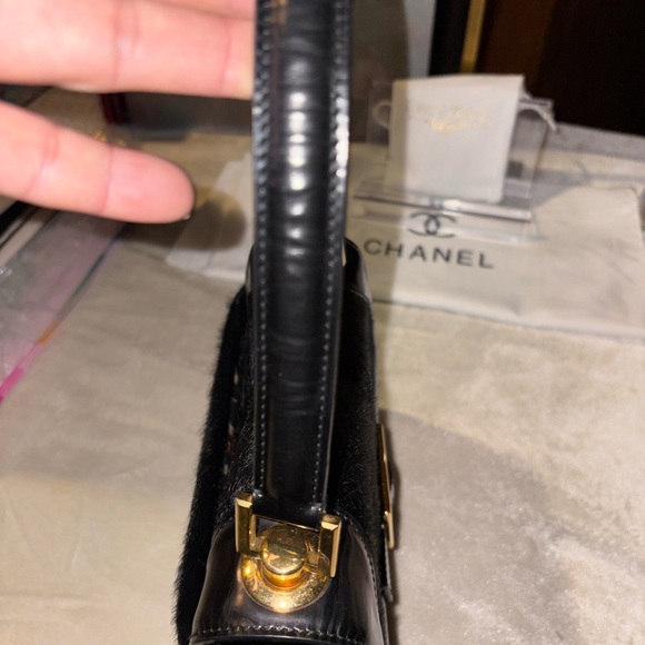 Dolce & Gabbana Vintage Black Calf Hair and Patton Leather Mini Bag - Picture 7 of 13